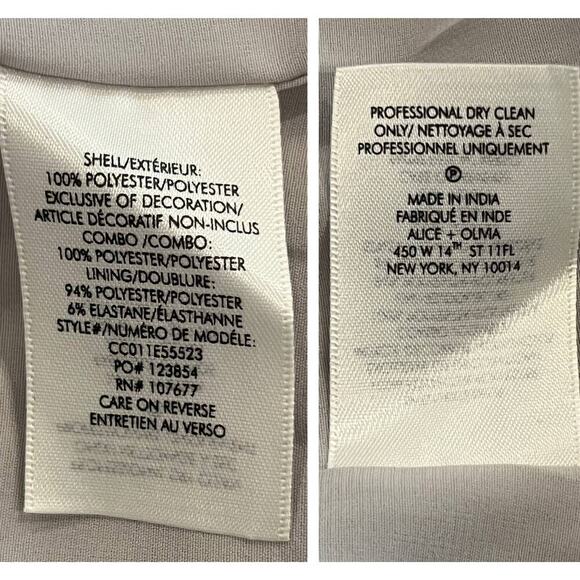 NWT ALICE + OLIVIA Anne Sequin Long Sleeve Wrap Dress Size 2 - Picture 11 of 13